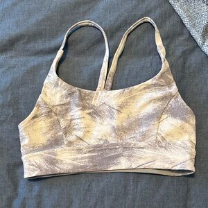 Lululemon Athletica Beige and Gray Patterned Sports Bra